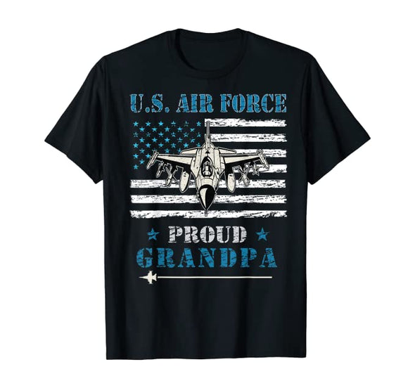 Proud Grandpa US Air Force Flag T-shirts
