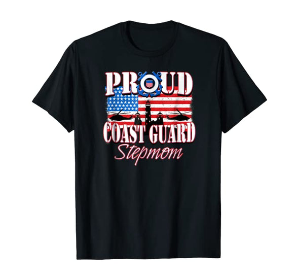 Proud Coast Guard Stepmom USA T-shirts