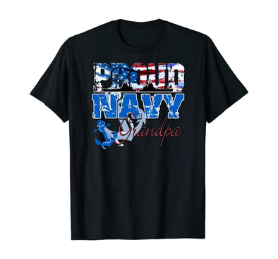 Proud Navy Grandpa Patriotic T-shirts