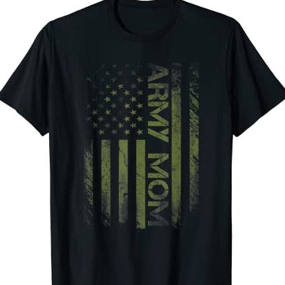 Army Mom American Flag Pride Day T-Shirt