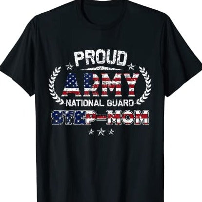 Proud Army National Guard Step-Mom T-Shirt