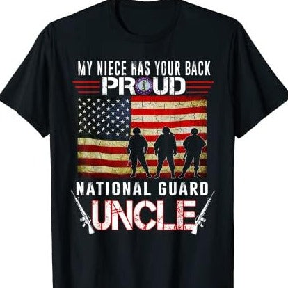 Proud Army National Guard Uncle T-Shirt