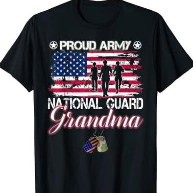 Proud Army National Guard Grandma T-Shirt U.S. Military Gift T-Shirt