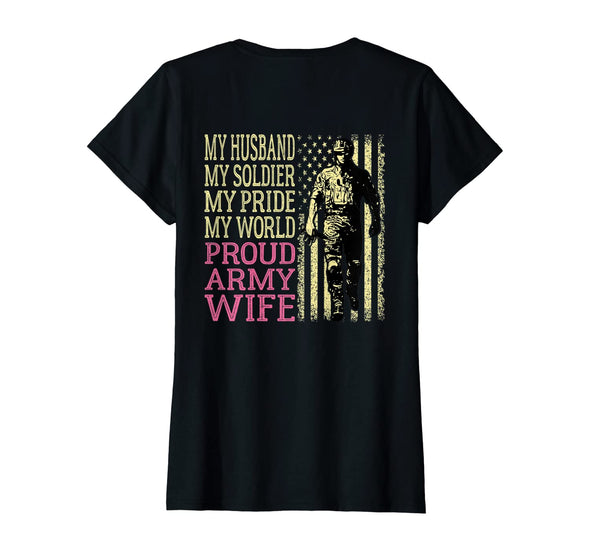 My Husband Soldier Hero Army Wife T-shirt
