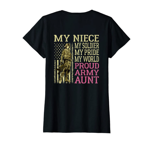 My Niece Soldier Hero Proud Army Aunt T-shirts