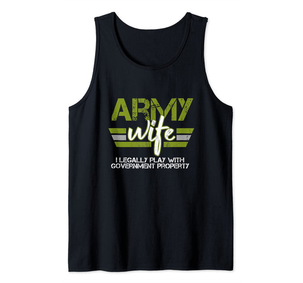 Army Wife Government Property Tank Top