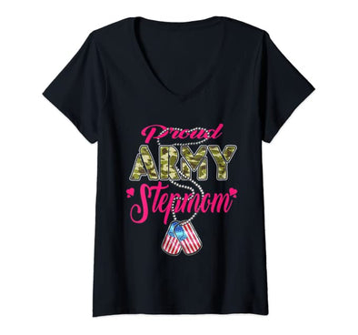 Proud Army Stepmom V-Necks