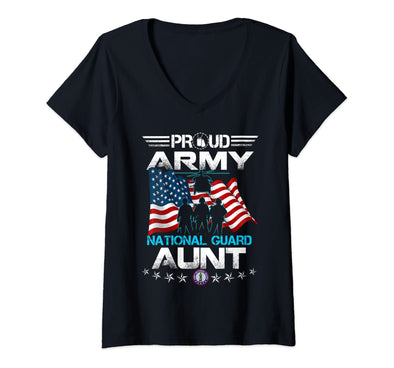 Proud Army National Guard Aunt V-Necks