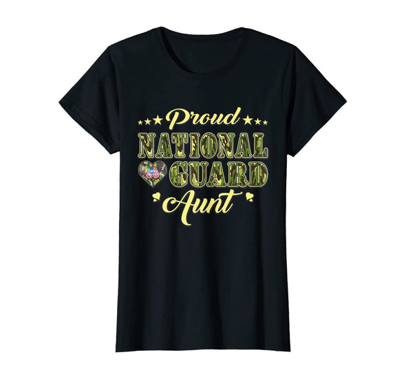 National Guard Aunt Camo T-shirts