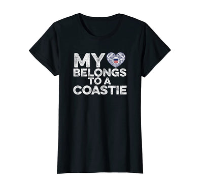 My Heart Belongs Coast Guard Wife T-shirts