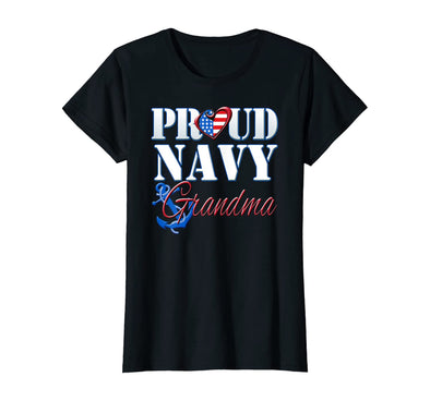 Proud Navy Grandma USA T-shirts