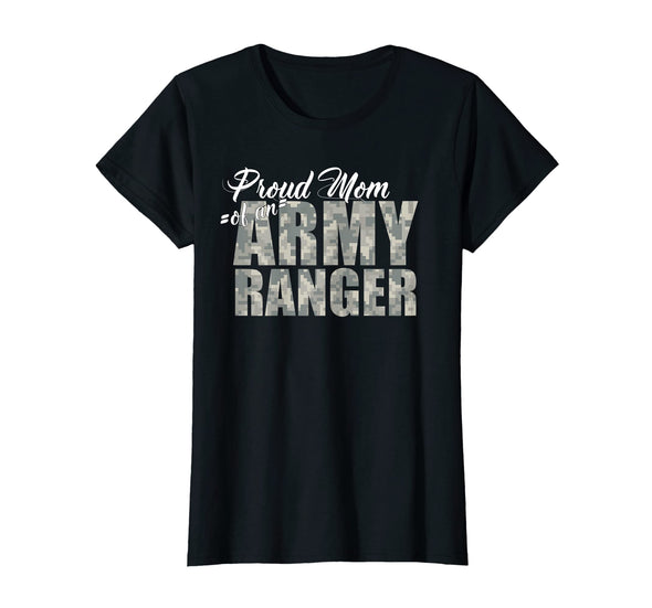 Camo Proud Mom of US Army Ranger T-shirts