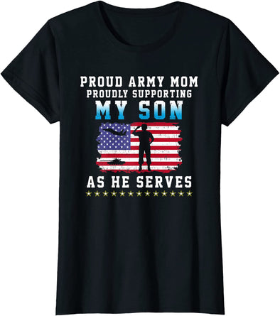 Proudly Supporting My Son Army Mom Tee