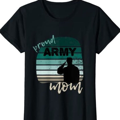 Proud Army Mom Duty Retro Vintage T-Shirt