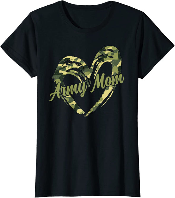 Army Mom Shirt Military Mother Camouflage Tee
