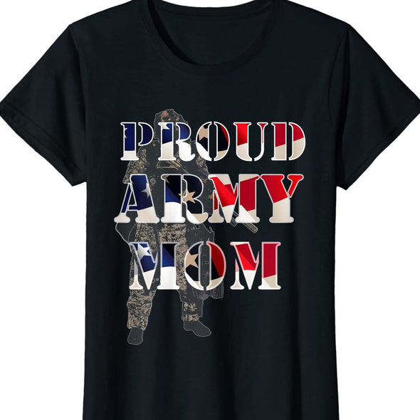 Womens Proud army Mom T-Shirt