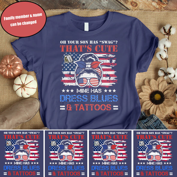 Personalized Military Mom Family Swag T-shirts