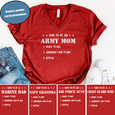Plans Military Mom Family T-shirts
