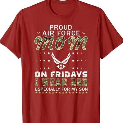 Proud Air Force Mom On Fridays T-Shirt