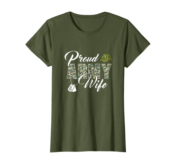 Proud ARMY Wife Camo T-shirts