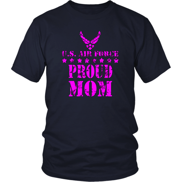 Air Force Family - Proud Mom U.S. Air Force Stars T-shirt - MotherProud