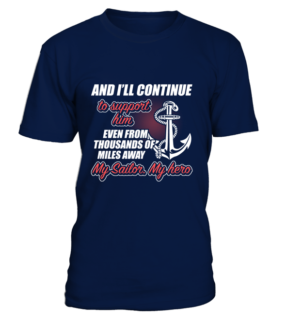 Navy Mom Thousands Of Miles T-shirts - MotherProud