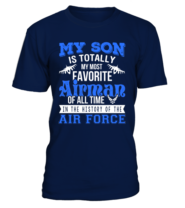 Air Force Mom My Favorite Airman Son T-shirts - MotherProud