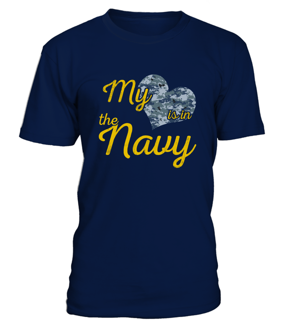 Navy Mom My Heart Camo T-shirts - MotherProud