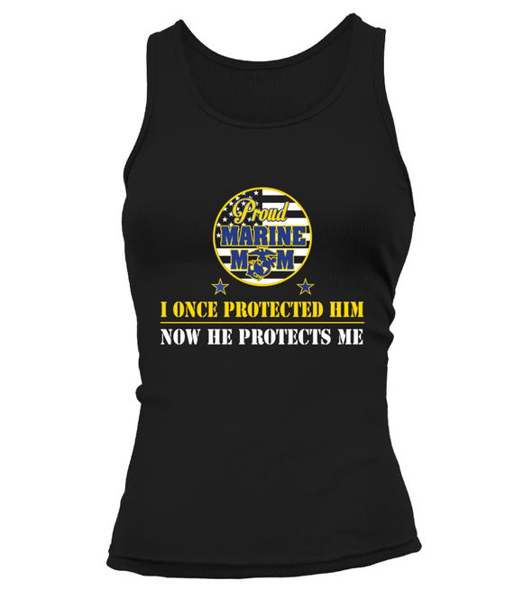 Marine Mom Once Protected T-shirts - MotherProud