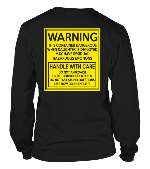 Navy Mom Handle With Care Daughter T-shirts - MotherProud