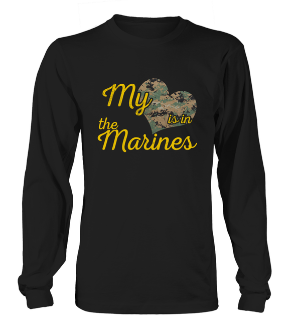 Marine Mom My Heart Camo T-shirts - MotherProud