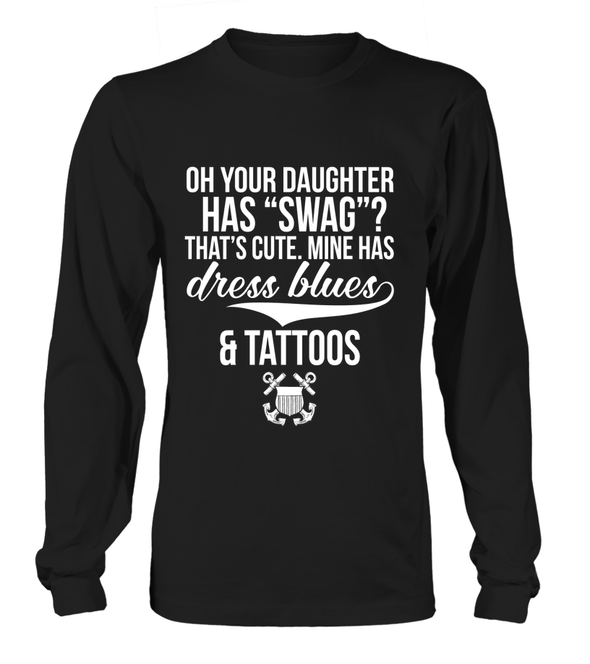 Coast Guard Mom Tattoos Daughter T-shirts - MotherProud