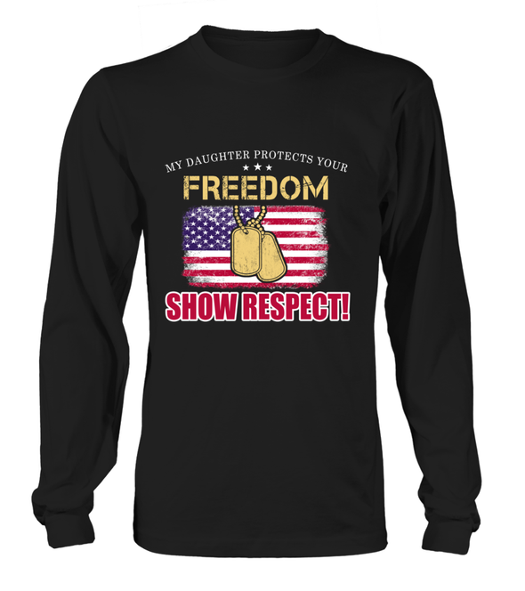 Army Mom Daughter Show Respect T-shirts - MotherProud