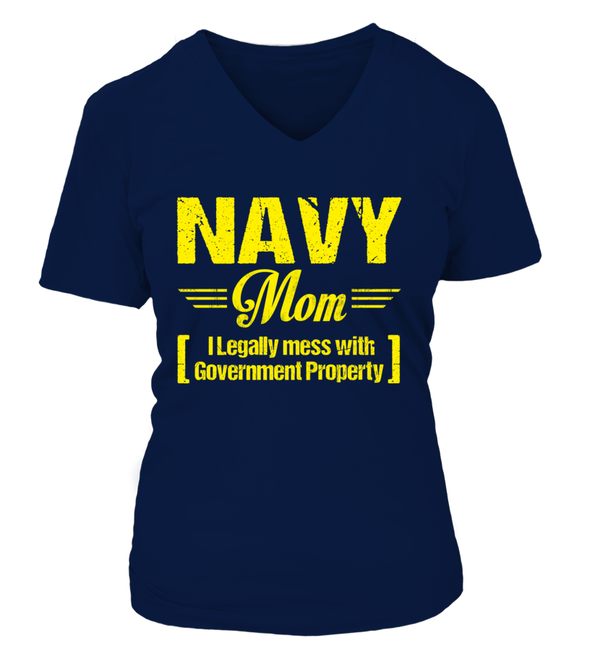 Navy Mom Legally Mess T-shirts - MotherProud