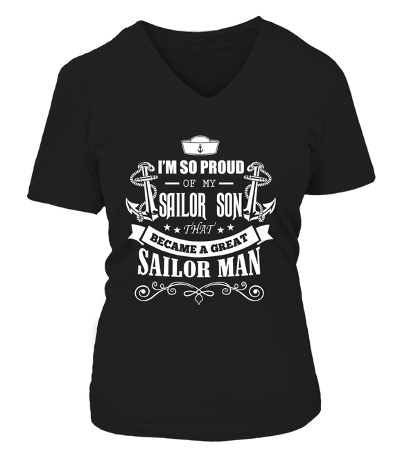 Navy Mom - Became A Great Man T-shirts - MotherProud