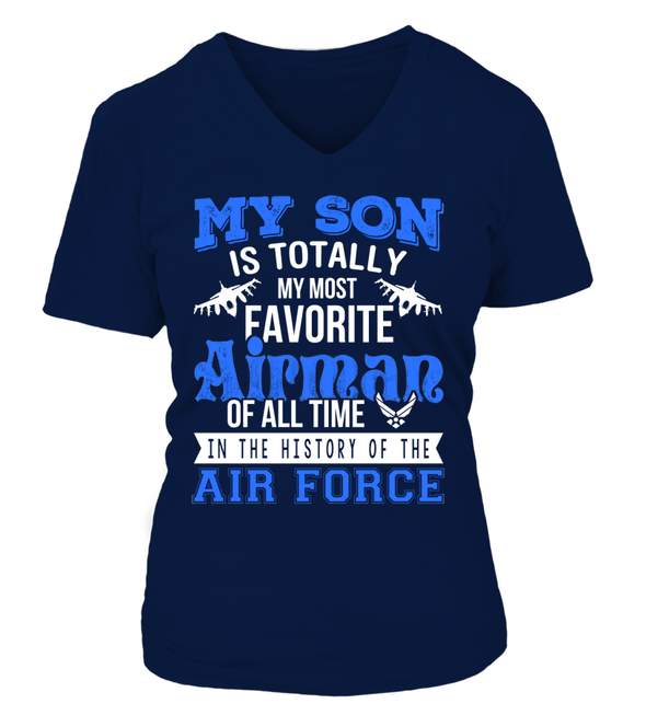 Air Force Mom My Favorite Airman Son T-shirts - MotherProud