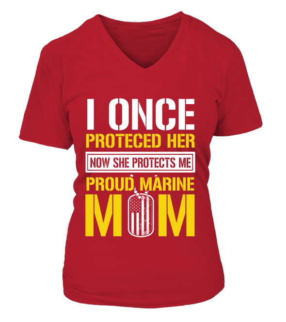 Marine Mom Protects Daughter T-shirts - MotherProud