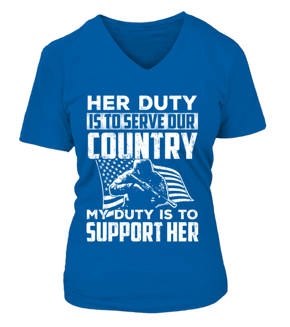 Military Mom Her Duty Daughter T-shirts - MotherProud