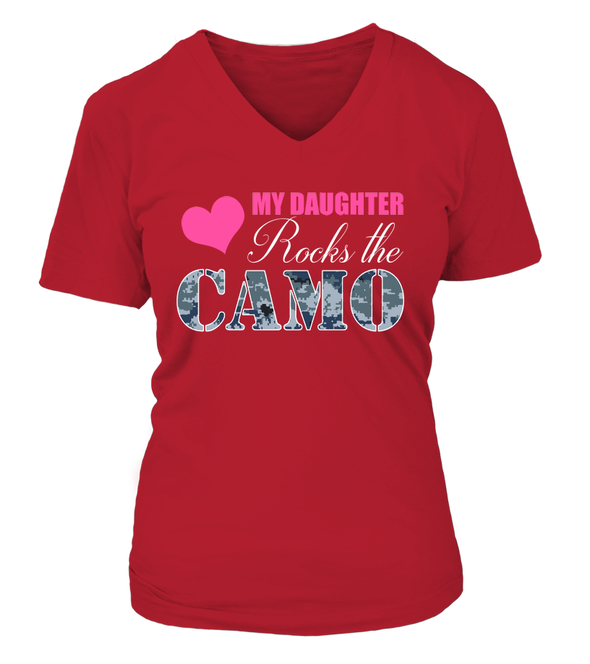 Navy Mom Daughter Rocks Camo T-shirts - MotherProud