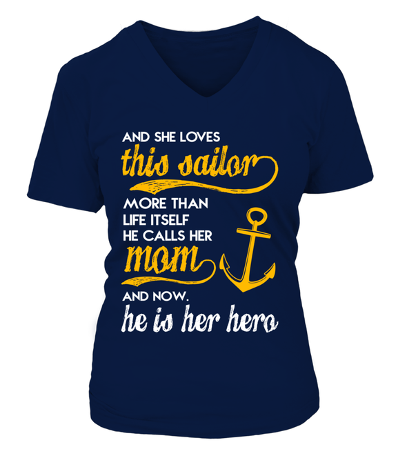Navy Mom More Than Life Itself T-shirts - MotherProud