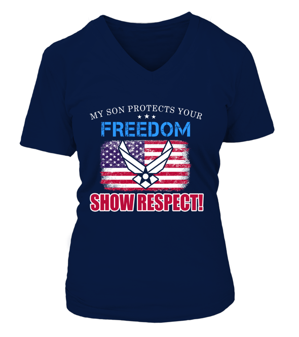 Air Force Mom Show Respect T-shirts - MotherProud