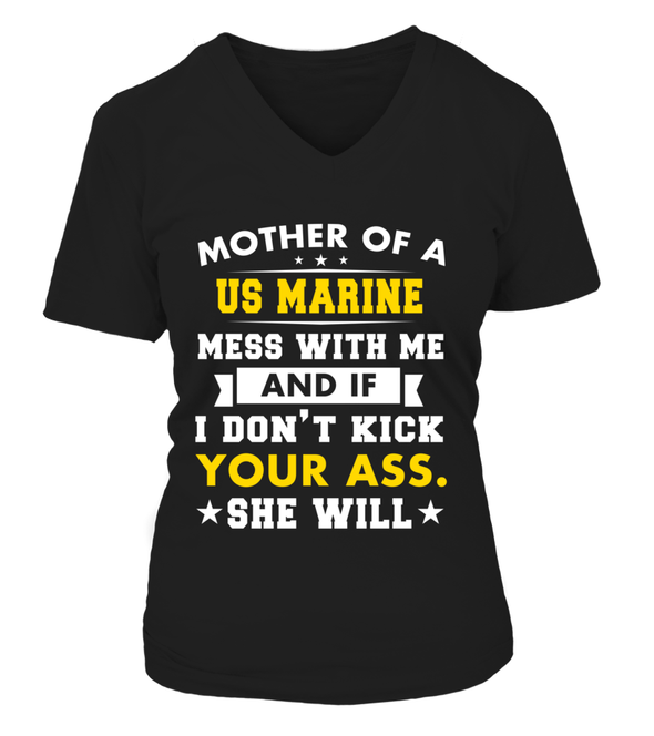 Marine Mom Kick Ass Daughter T-shirts - MotherProud