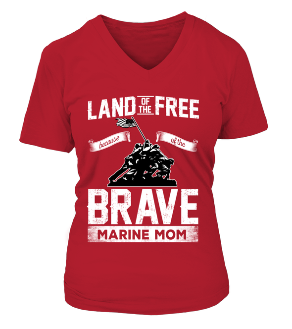 Marine Mom Land Of The Brave T-shirts - MotherProud