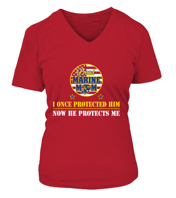 Marine Mom Once Protected T-shirts - MotherProud