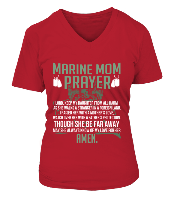 Marine Mom Prayer Daughter T-shirts - MotherProud