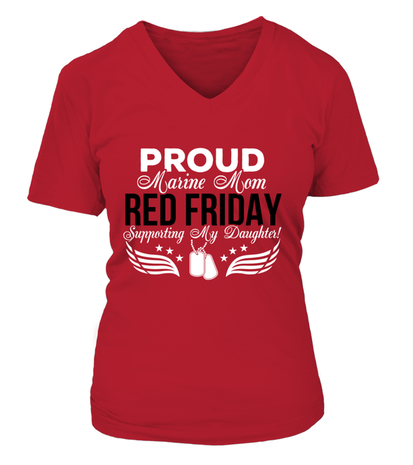 Marine Mom RED Support My Daughter T-shirts - MotherProud