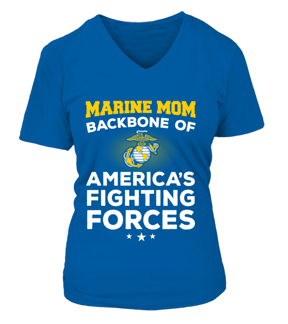 Marine Mom Backbone T-shirts - MotherProud