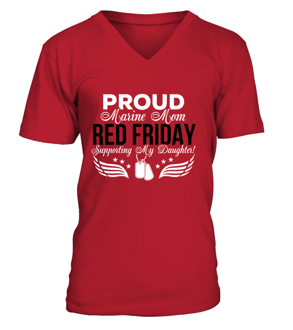 Marine Mom RED Support My Daughter T-shirts - MotherProud