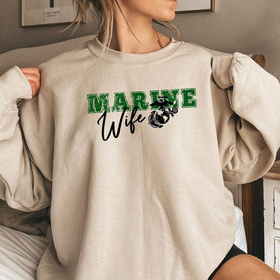 Marine Wife Grunge T-shirts