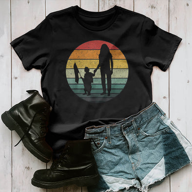 Military Mom Retro Kid Flag T-shirts